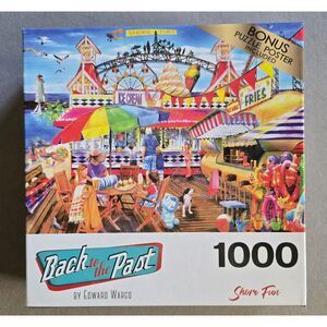 CraZArt Back To The Past Shore Fun 1000pc Edward Wargo 2021 Complete Preowned